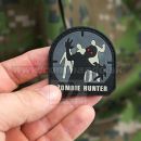 Zombie Hunter - čierna 3D nášivka PVC