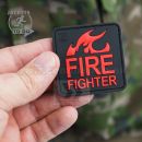 Fire Fighter - požiarnická 3D nášivka PVC