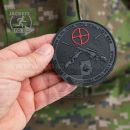 Sniper Patch blackops - čierna 3D nášivka PVC