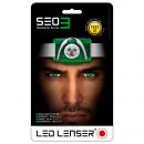 Čelovka Led Lenser SEO 3 zelená Green Headlamp