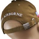 AIRBORNE Khaki šiltovka Baseball Cap Fostex Garment