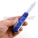 Malý vreckový multifunkčný nôž Blue + svietidlo