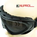 WE Nuprol PMC PRO Taktické čierne okuliare s kovovou mriežkou Black