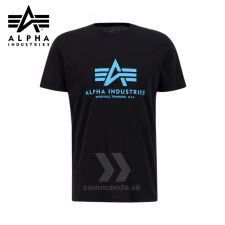 Alpha Industries Tričko Basic black/blue