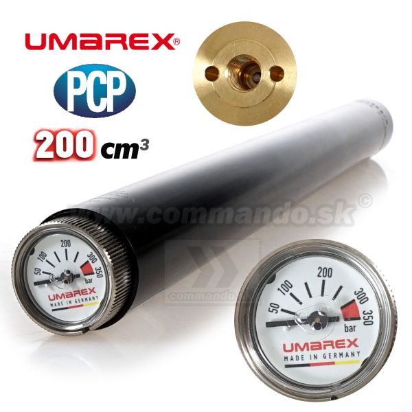 Umarex Tlakový valec Steel 200cm3 PCP + manometer