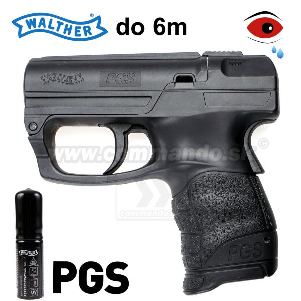 Obranná peprová pištoľ Walther PGS PRO SECUR Pepper Gun čierna