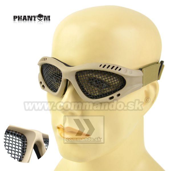 Phantom Taktické okuliare Zero Steel Glasses Tan