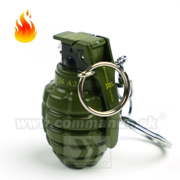 Plynový zapaľovač Granat Mini M 26 A2 Zeleny ZHONG