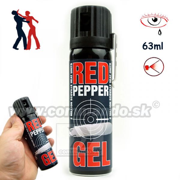 Obranný slzný sprej Graphite Red Pepper Gel Kaser 63ml