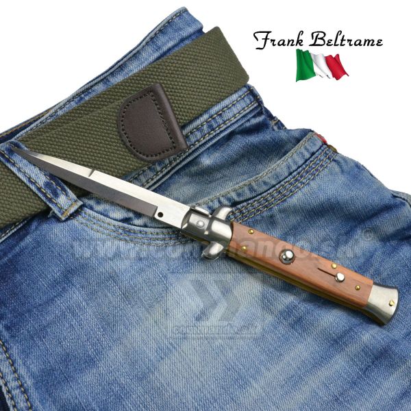 Frank Beltrame Stiletto 23cm Oliva vyskakovací nôž