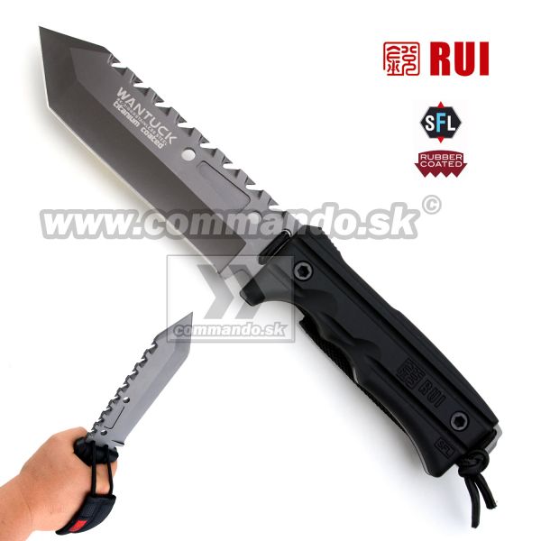 RUI Tactical Knife 31999 Wantuck Black nôž s pevnou čepeľou