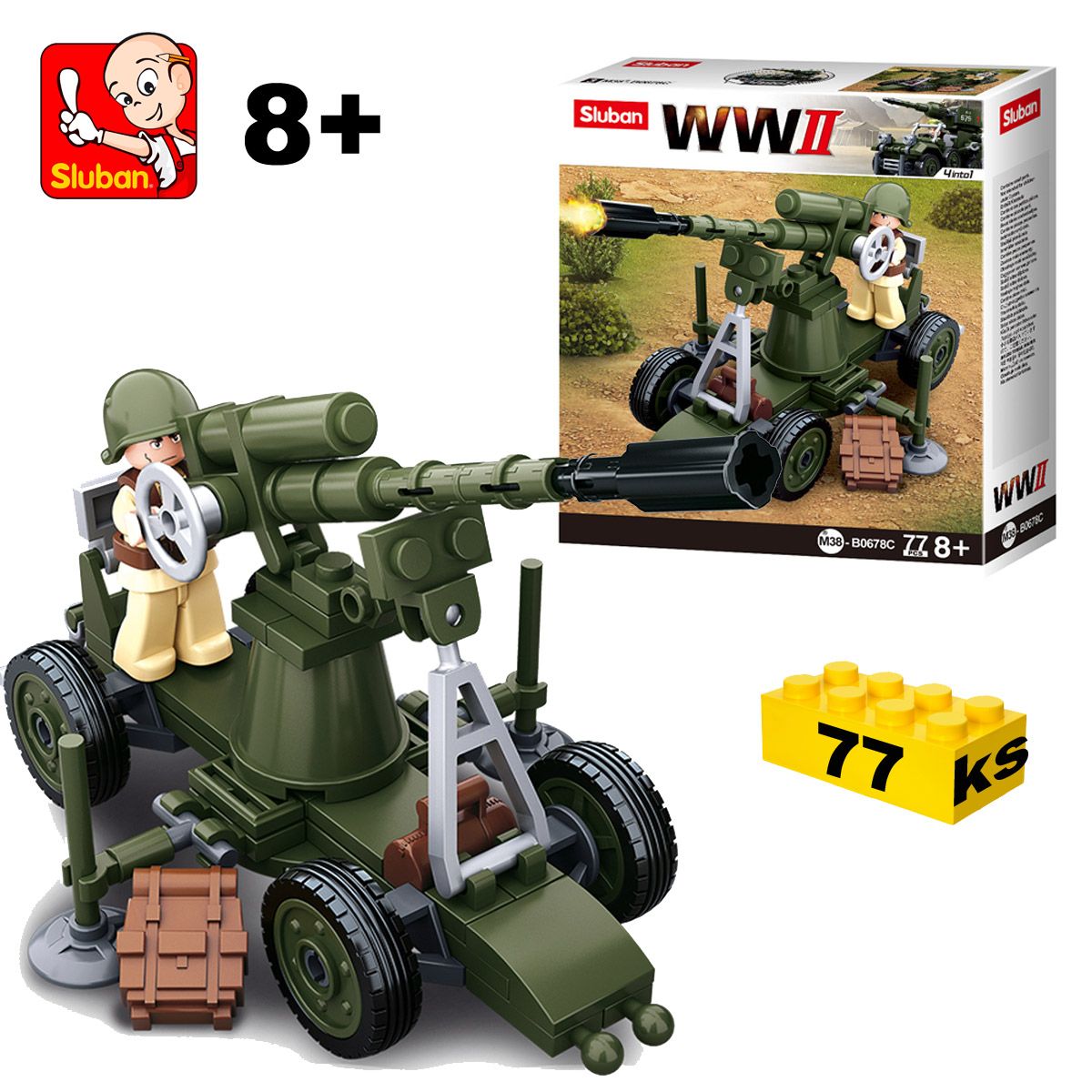 Sluban German Army Rocket gun M38-B0680A