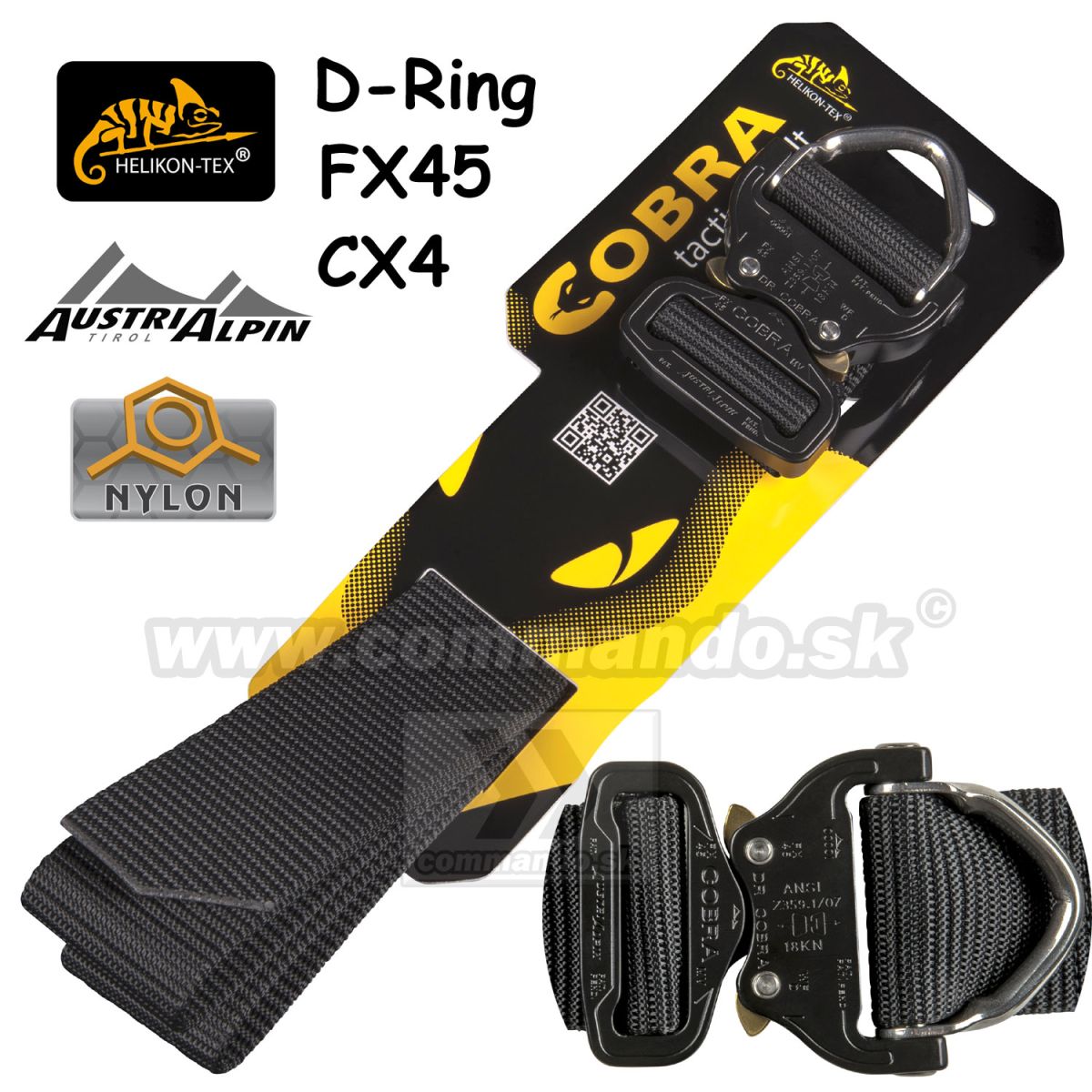 Mid Pro Helikon-Tex Patrol Line, Cobra Tactical D-Ring Belt FX38 - Product Details Competition Range
