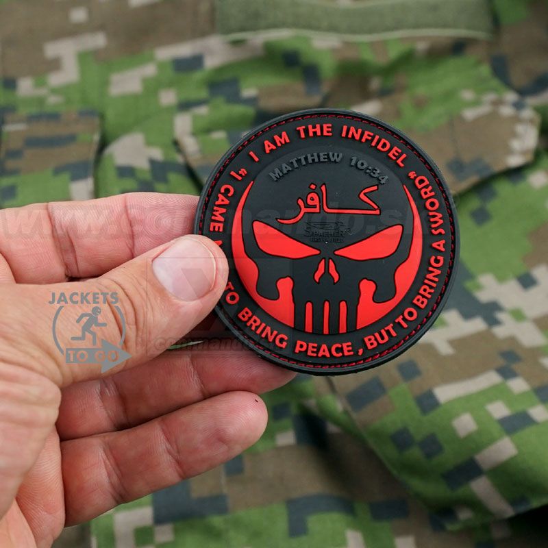 The INFIDEL Punisher PVC patch Blackmedic (Black/Red) - JTG