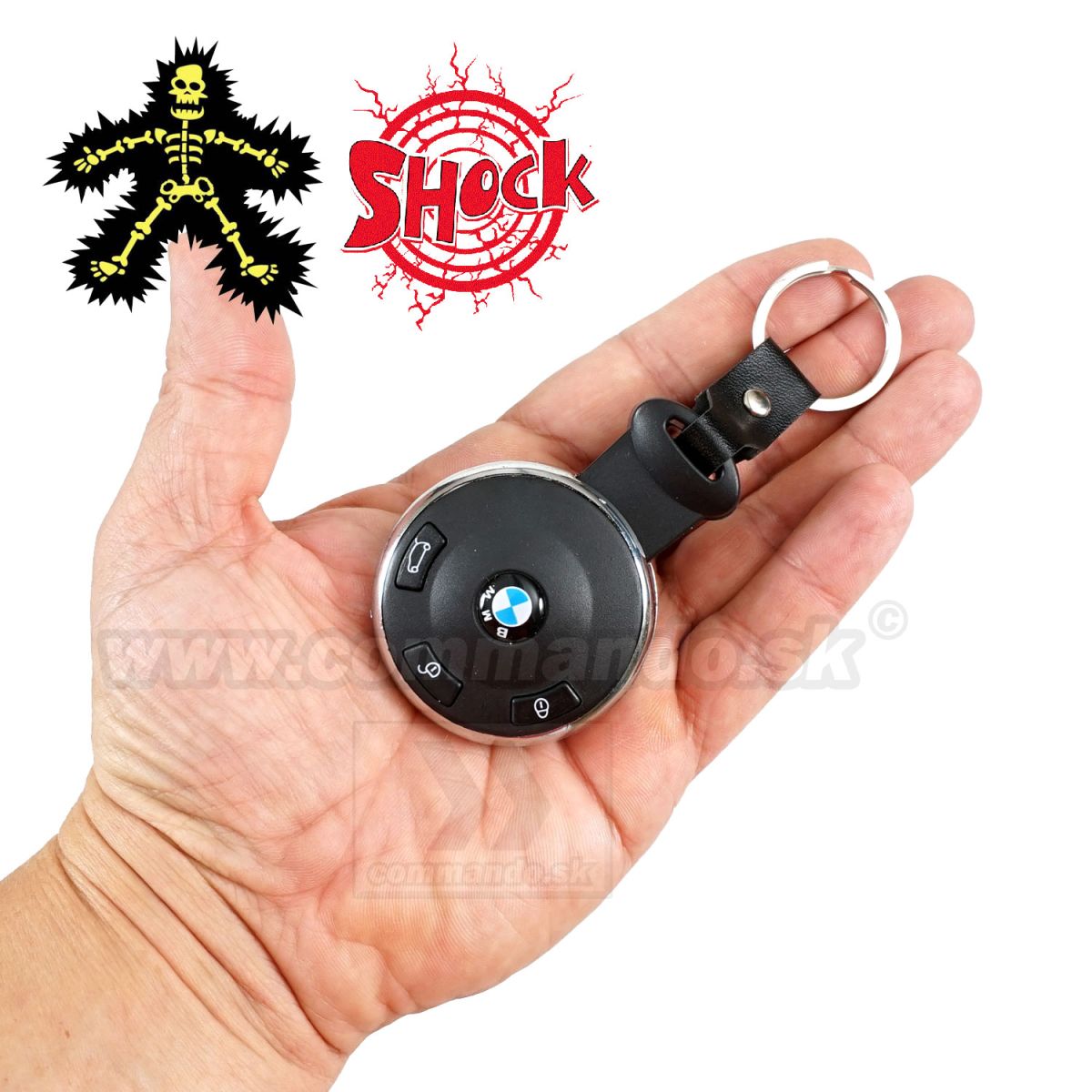 Kľúčenka Shock Car Key BMW s Laserom a Ledkou Commando.sk
