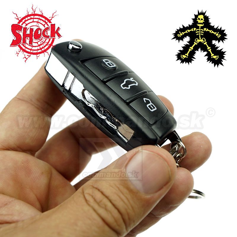 Kľúčenka Shock Car Key s červeným laserom Commando.sk