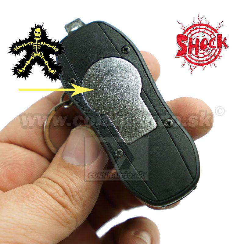 Kľúčenka Shock Car Key s Laserom a Ledkou Commando.sk