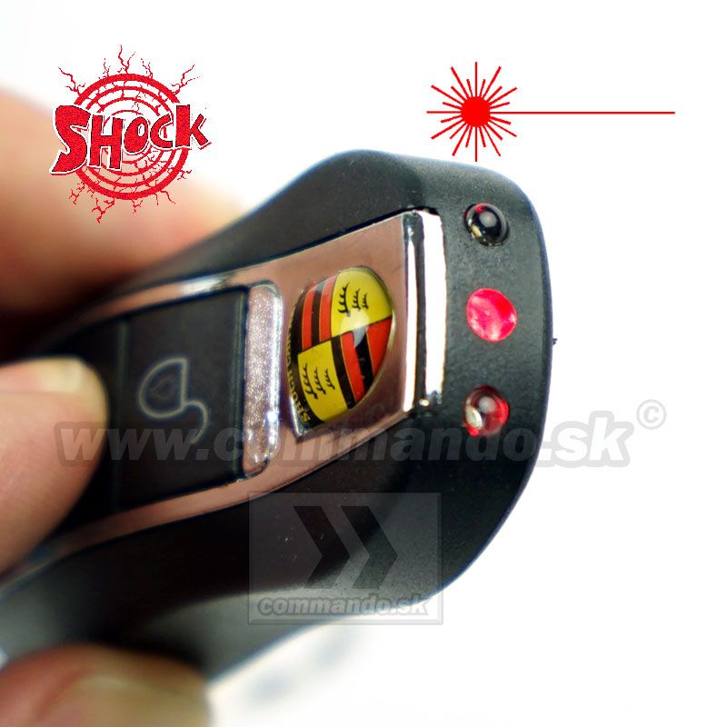 Kľúčenka Shock Car Key s Laserom a Ledkou Commando.sk