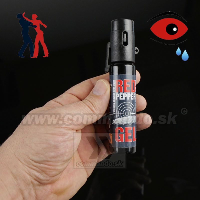 Obranný slzný sprej Red Pepper Graphite Gel Spray 25ml Commando.sk