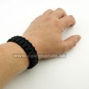 Náramok Paracord Bracelet 22 mm čierny