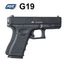 Airsoft Pistol G19 Glock KWA ASG Black GBB