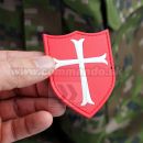 Crusaders Cross Red - templársky kríž 3D nášivka PVC