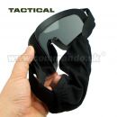 Taktické okuliare Combat XL Black Glasses Clear číre