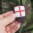 Crusader Shield - farebná 3D nášivka PVC