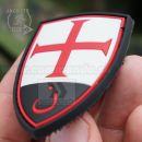 Crusader Shield - farebná 3D nášivka PVC