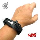 Obrázok 1. Albainox Survival Black Paracord náramok s kresadlom