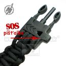 Obrázok 3. Albainox Survival Black Paracord náramok s kresadlom