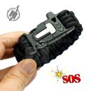 Obrázok 6. Albainox Survival Black Paracord náramok s kresadlom