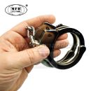 Putá kovové De Luxe niklované Handcuffs Nickel