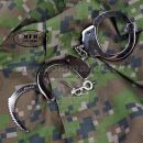 Putá kovové De Luxe niklované Handcuffs Nickel