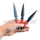 Throwing Knives Red Three 3pcs. Vrhacie nože 3 kusy Set