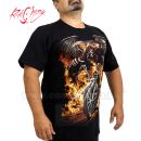 Tričko Skull in the Flame Motorcycles Rock Chang 4443 T-Shirt