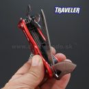 Traveler Multi náradie LED Pocket Red Multi Tool