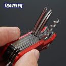 Traveler Multi náradie LED Pocket Red Multi Tool