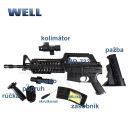 Airsoft WELL MR733 M4 RIS manual 6mm