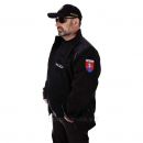 Polícia Hi-Q Flisová bunda čierna s nášivkami