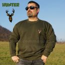Poľovnícka mikina JELEŇ zelená s výšivkou Hunter Club