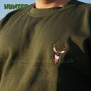 Poľovnícka mikina JELEŇ zelená s výšivkou Hunter Club