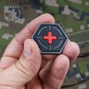 Medic Tactical RED 3D nášivka PVC JTG Hexagon