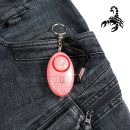 Scorpion Personal Mini Alarm Osobný alarm 120 dB 2v1 PINK