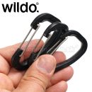 WILDO® Karabínky 3x set čierne Carabiner Accessory