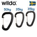 WILDO® Karabínky 3x set čierne Carabiner Accessory