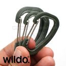 WILDO® Karabínky 3x set zelené Carabiner Accessory