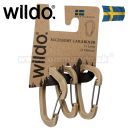 WILDO® Karabínky 3x set coyote Carabiner Accessory