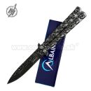 Martinez Motýlik Skull Stone Balisong zatvárací nôž 02184