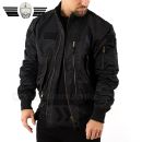 US Tactical Pilot Jacket čierna bomberka Black